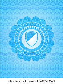 armor icon inside water concept style emblem.