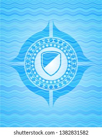 armor icon inside water representation badge.