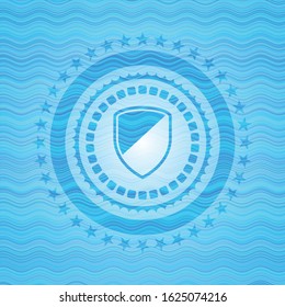 armor icon inside water representation badge.
