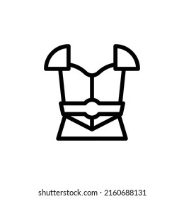 Icono de la armadura. Diseño De Estilo De Arte De Línea Aislado En Fondo Blanco