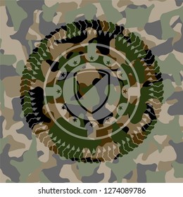 armor icon on camouflage pattern