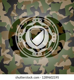 armor icon on camouflage pattern