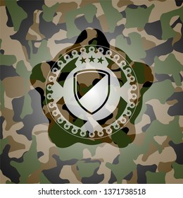 armor icon on camouflage pattern