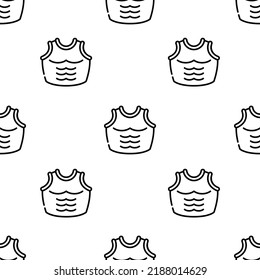 Armor Icon Pattern. Seamless Armor Pattern On White Background.