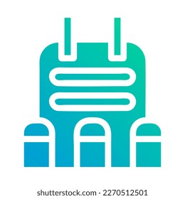 armor icon solid gradient green blue style military illustration vector army element and symbol perfect. Icon sign from modern collection for web.