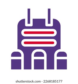 armor icon solid red purple style military illustration vector army element and symbol perfect. Icon sign from modern collection for web.