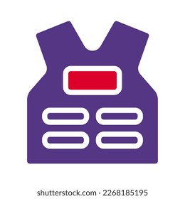 armor icon solid red purple style military illustration vector army element and symbol perfect. Icon sign from modern collection for web.