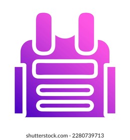 armor icon solid style gradient purple pink colour military illustration vector army element and symbol perfect. Icon sign from modern collection for web.