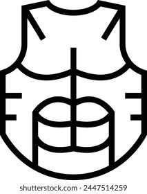 armor icon. Thin linear style design isolated on white background