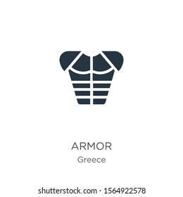 Armor icon vector. Trendy flat armor icon from greece collection isolated on white background. Vector illustration can be used for web and mobile graphic design, logo, eps10