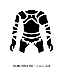 vector de icono de glifo de caballero blindado. signo de caballero blindado. símbolo de contorno aislado ilustración negra