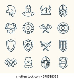 Armor line icons