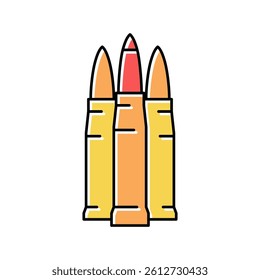 armor piercing bullets color icon vector. armor piercing bullets sign. isolated symbol illustration