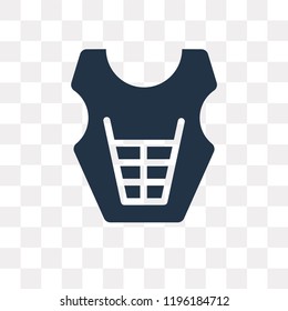 Armor vector icon isolated on transparent background, Armor transparency concept can be used web and mobile