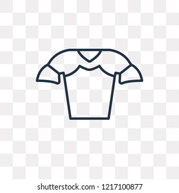 Armor vector outline icon isolated on transparent background, high quality linear Armor transparency concept can be used web and mobile