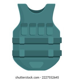 Armor vest icon cartoon vector. Police proof. Army military