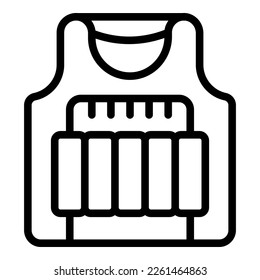 Armor vest icon outline vector. Army tactical. Bullet proof