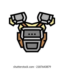 vector de icono de color de visualización de blindaje. signo de activación de blindaje. ilustración de símbolo aislado