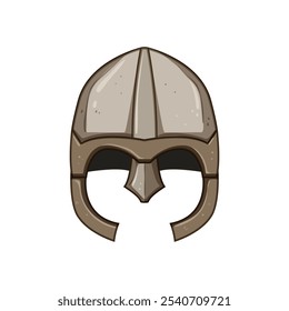 armor viking helmet cartoon. scandinavia saga, raider seafaring, exploration mythology armor viking helmet sign. isolated symbol vector illustration