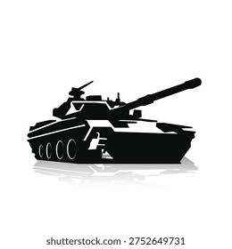 Armored Battle Tank Perspective View Military Vehicle