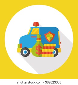 Armored car flat icon