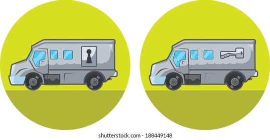 Armored car icon 