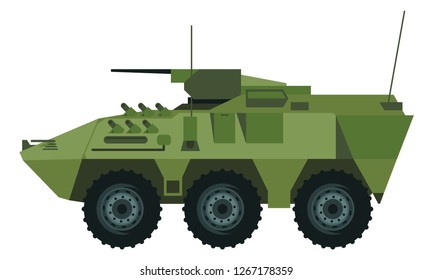 Armored car with a missile and many type of cannon