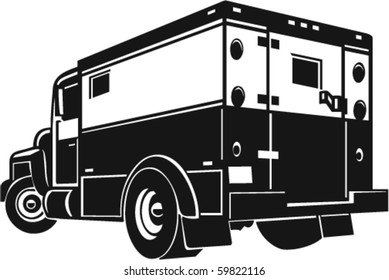 Armored Car Vector Illustration