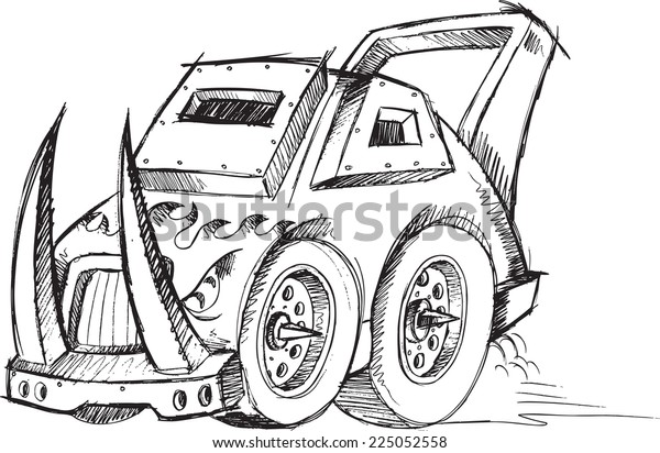 Armored Car\
Vehicle Sketch Vector Illustration\
Art