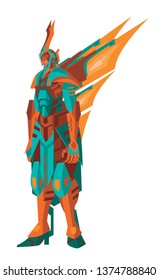 armored robot knight samurai warrior soldier