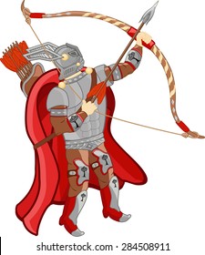 Armored soldier with archery set
