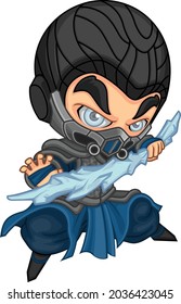 Armored Sub Zero Vector Illustration