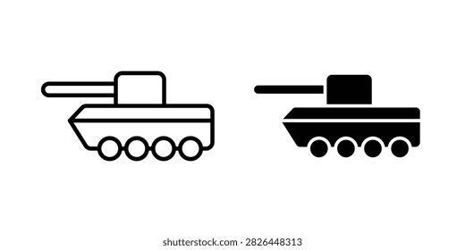 Armored vehicle icon simple illustrations collection