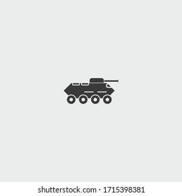 armored vehicle icon. armored vehicle vector on gray background
