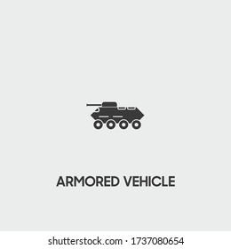 armored vehicle icon. armored vehicle vector on gray background