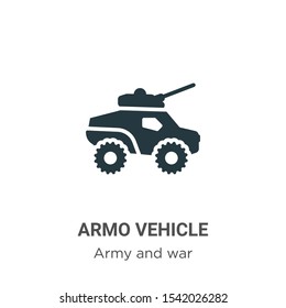 Armored Vehicle Vector Icon On White Background. Flat Vector Armored Vehicle Icon Symbol Sign From Modern Army And War Collection For Mobile Concept And Web Apps Design.