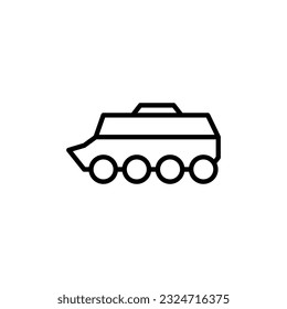 Armored vehicles line icon vector design