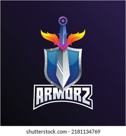Armors icon logo design template