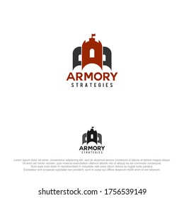 Armory "A" Castle Guard Safety Kingdom Logo for Cunstruction or Corporate