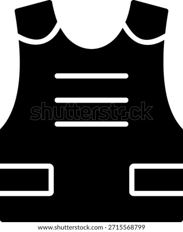 Armour Glyph Style Icon Design