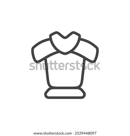 Armour icon Thin outline art symbol