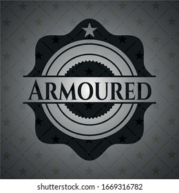 Armoured dark emblem. Vector Illustration. Detailed.