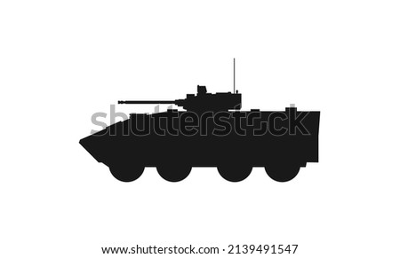 armoured fighting vehicle icon. war and army symbol. isolated vector image for military concepts, infographics and web design