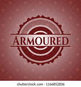 Armoured realistic red emblem