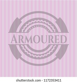 Armoured retro pink emblem