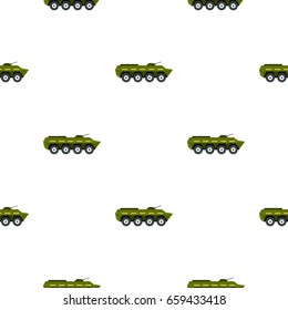 Armoured troop carrier pattern seamless flat style for web vector illustration