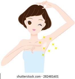 Armpit Beautiful Woman Stock Vector (Royalty Free) 282481601 | Shutterstock