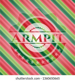 Armpit christmas emblem.