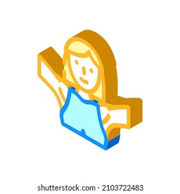 armpit depilation isometrische Icon Vektorgrafik. armpit depilation zeichen. einzelne Symbolillustration