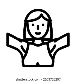 armpit depilation line icon vector. armpit depilation sign. isolated contour symbol black illustration